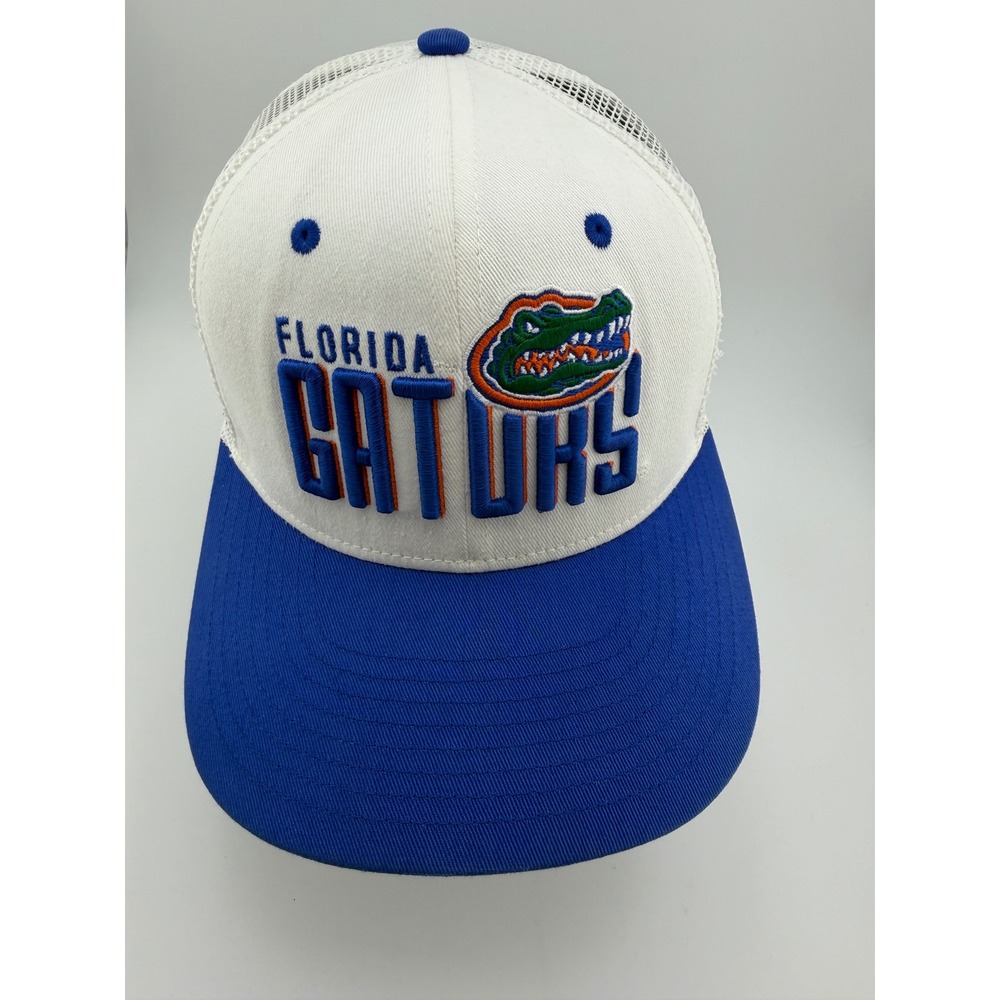 Florida Gators Captivating Headwear Trucker Hat Blue White Mesh Snapback Cap